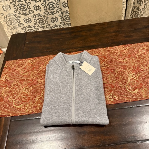 Peter Millar Men's Large British Grey Crown Flex Fleece Vest MSRP $495 - Picture 6 of 13